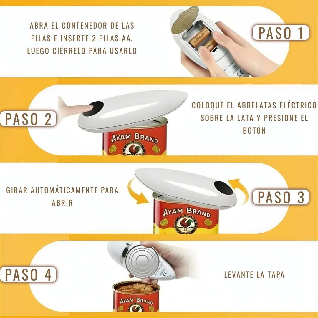 Abre-Latas Eléctrico Automático Manos Libres