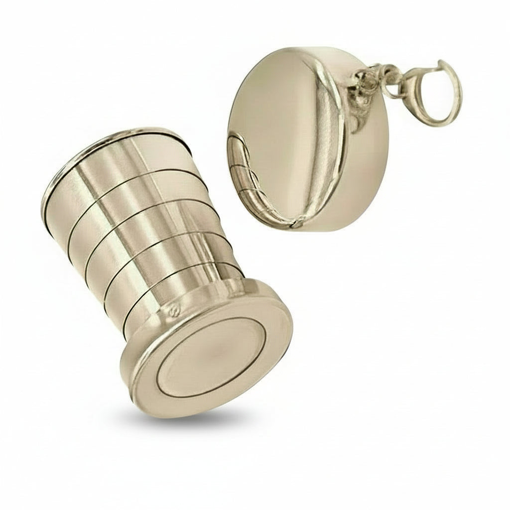 75/150/250ML Stainless Steel Folding Cup Camping Cookware Retractable Cup Teacups Teaware Camp Utensils Tableware Folded Cup